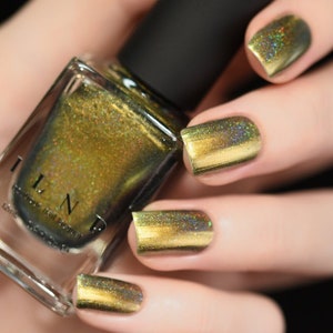 Bishop (H) - Złoty, oliwkowozielony, szaroniebieski zmieniający kolor lakier do paznokci holograficzny