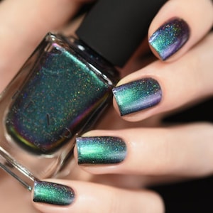 Sirène (H) - Green, Blue, Violet, Red, Gold Color Shifting Holographic Ultra Chrome Nail Polish