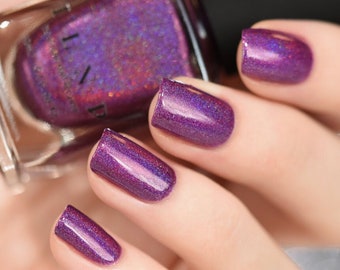 Kings & Queens - Saturated Burgundy / Purple Holographic Nail Polish