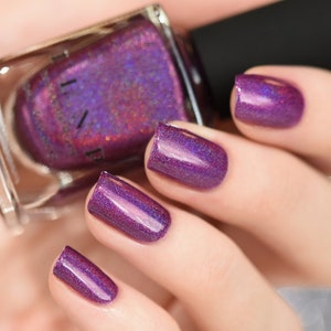 Kings & Queens - Saturated Burgundy / Purple Holographic Nail Polish