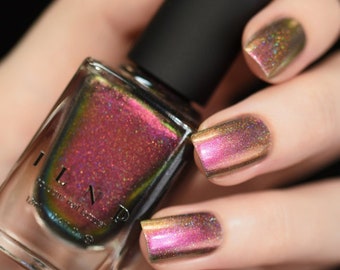 Masquerade (H) - Pink, Violet, Red, Copper, Green Ultra Chrome Color Shifting Holographic Nail Polish