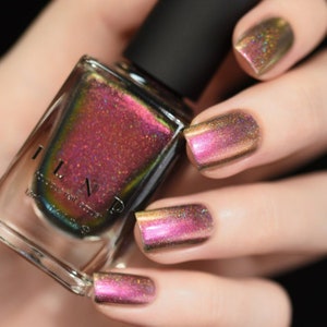 Masquerade (H) - Pink, Violet, Red, Copper, Green Ultra Chrome Color Shifting Holographic Nail Polish