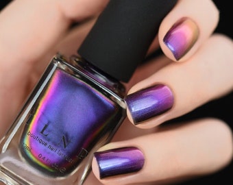 Peace - Blue, Purple, Fuschia, Pink, Gold Color Shifting Ultra Chrome Nail Polish
