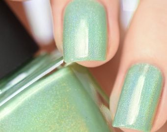 Princeton - Refined Mint Green Holographic Nail Polish