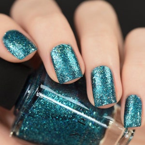 Time In A Bottle - Vivid Blue Holographic Nail Polish