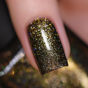 Caesar - Deep Olive Holographic Metallic Nail Polish