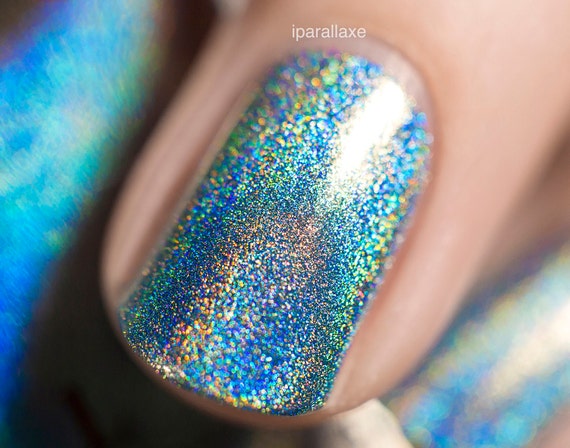 アリア - スカイブルー ウルトラ ホロ ネイルポリッシュ - Etsy 日本