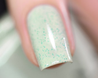 Dew Drop - Pastel Mint Speckled Nail Polish