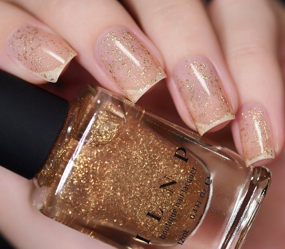 Nail Foil Flakes-Champagne Gold