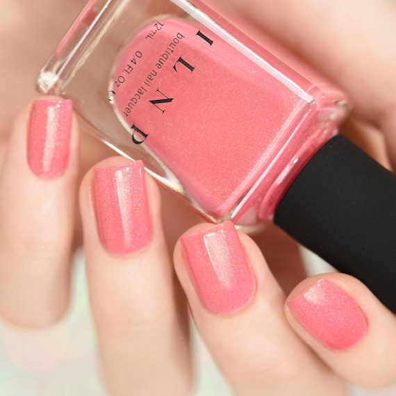 Cutie Pop - Rosy Pink Holographic Nail Polish - Etsy