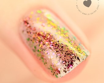 Electric Carnival -  Red, Pink, Gold, Green Ultra Chrome Color Shifting Flakie Nail Polish