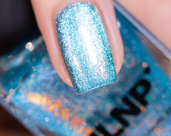 Flashing Lights - Vivid Teal Magnetic Shimmer Nail Polish