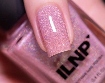 Sweet Pea - Seashell Pink Holographic Sheer Jelly Nail Polish