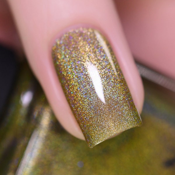 Happy Thoughts - Field Green Holographic Nail Polish