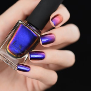 Cygnus Loop Blue, Purple, Orange, Yellow, Red, Green Ultra Chrome Color Shifting Nail Polish image 4