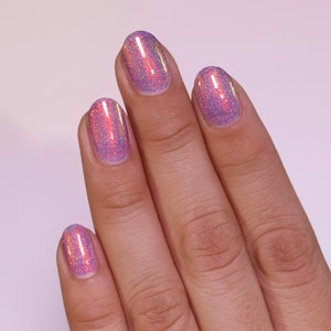 Fairy Dust Vernis à ongles gelée holographique violet magique image 5