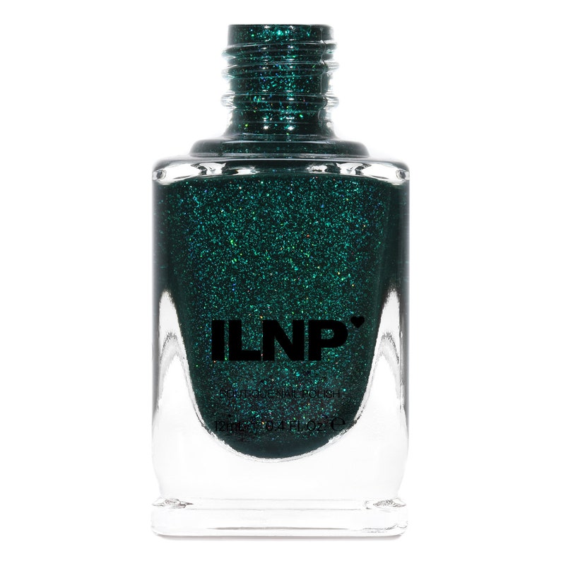 Fir Coat Sultry Emerald Green Holographic Nail Polish image 2