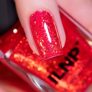 Ariel - Vivid Lobster Red Shimmer Nail Polish