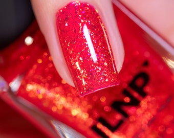 Ariel - Vivid Lobster Red Shimmer Nail Polish