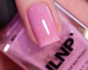 Holding Hands - Delicate Pink Holographic Jelly Nail Polish