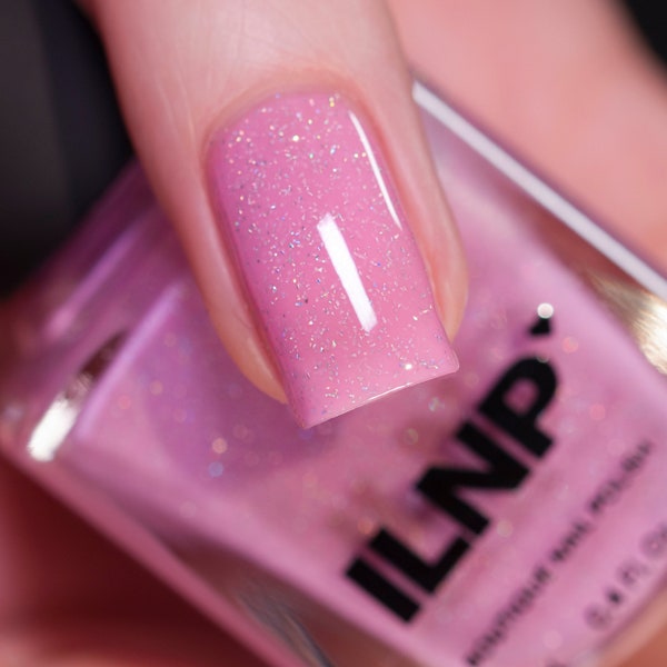 Holding Hands - Delicate Pink Holographic Jelly Nail Polish