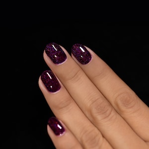 Madeline - Delicious Dark Berry Holographic Nail Polish image 4