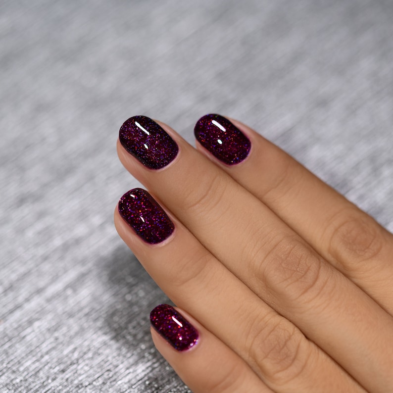 Madeline - Delicious Dark Berry Holographic Nail Polish image 5