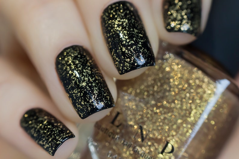 Karma Gold Flake Top Coat Nail Polish image 10