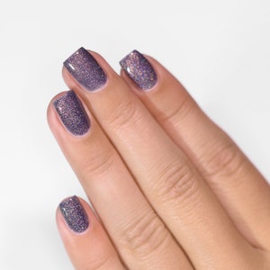 Chateau Charcoal Grey Holographic Shimmer Nail Polish image 5