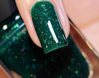 Noel - Evergreen Green Jelly Shimmer Nail Polish