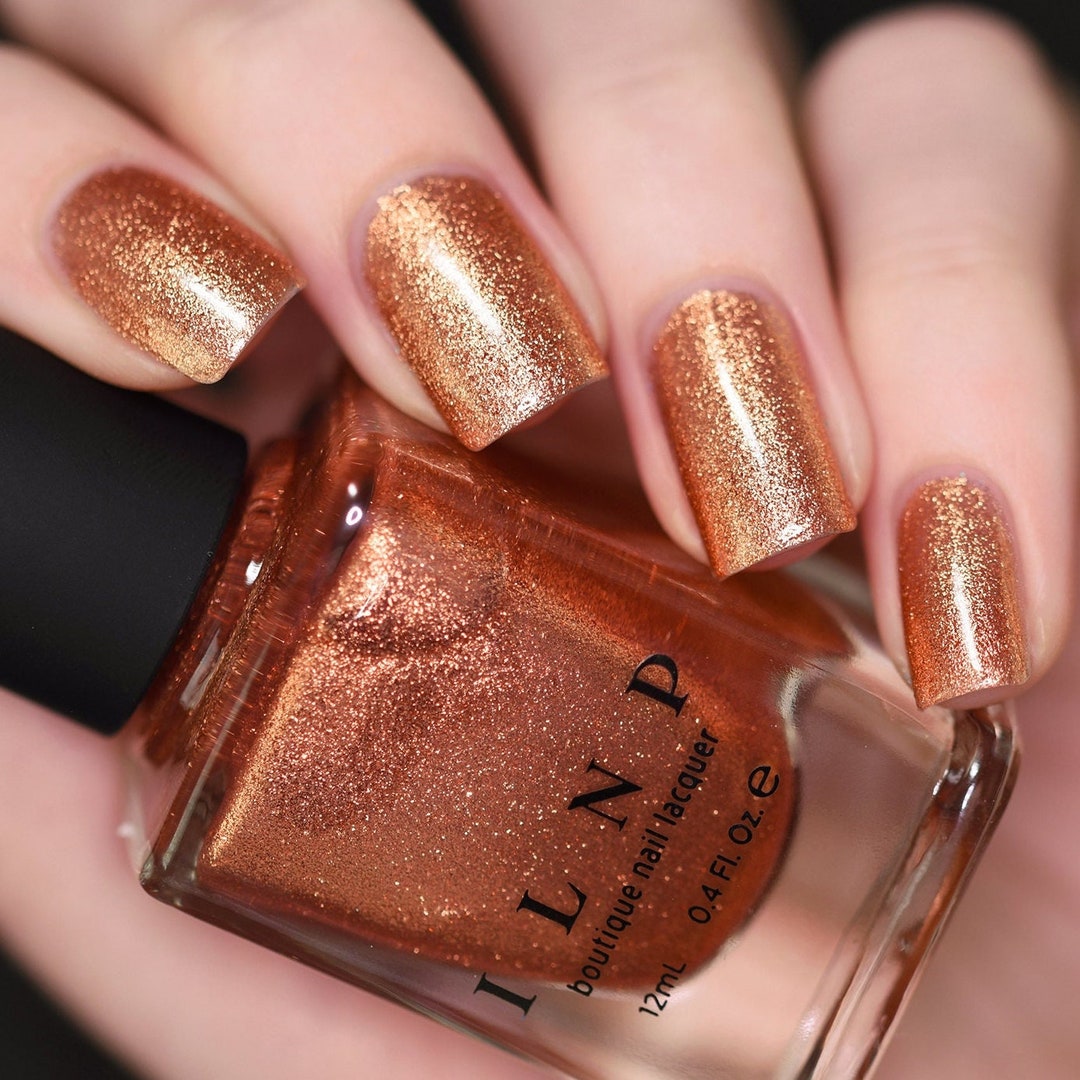 Checkmate - Orange Copper Ultra Metallic Bright Nail Polish - Etsy
