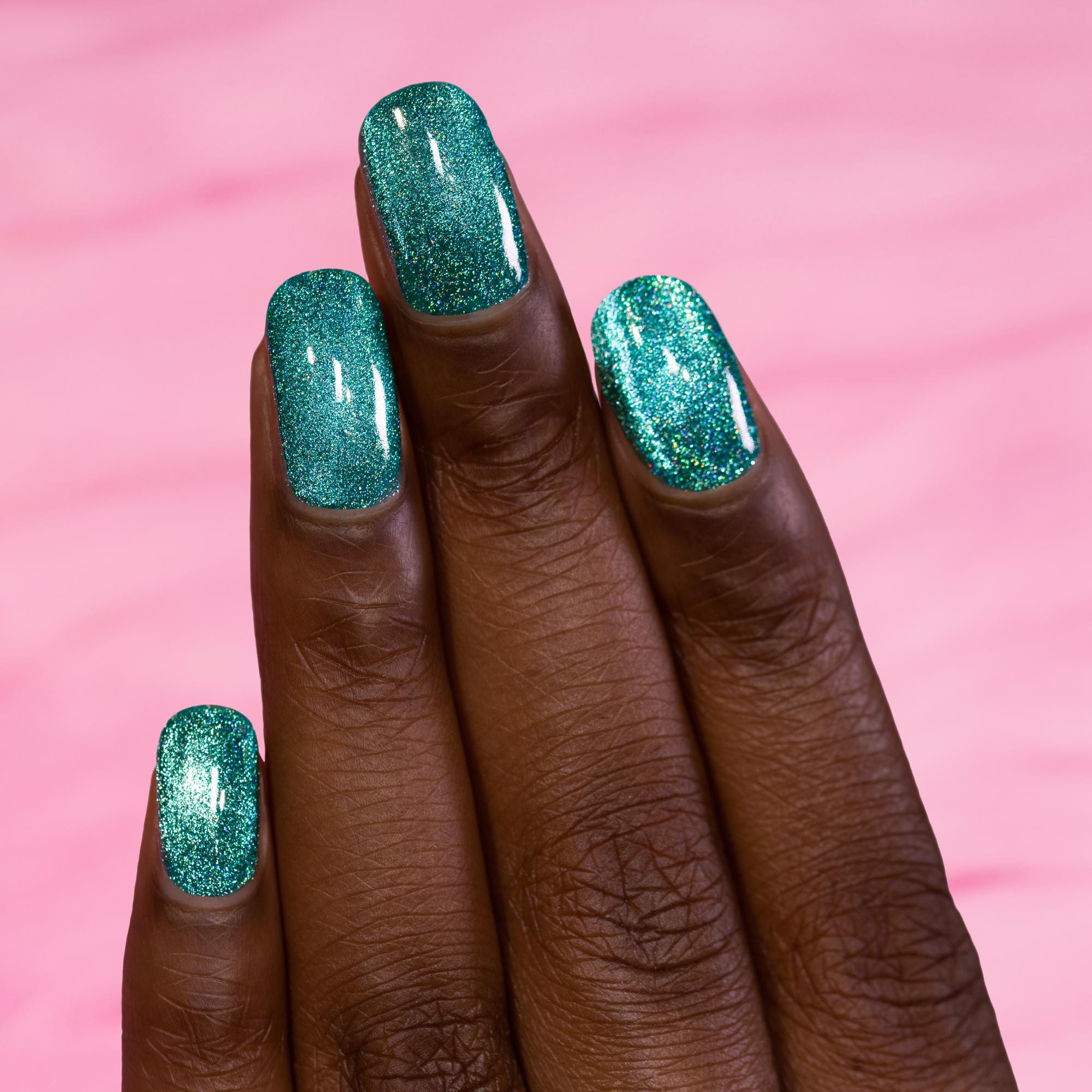 Rock Candy - Vibrant Teal Holographic Magnetic Nail Polish - Etsy