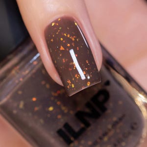 Dark Roast - Cool Cocoa Brown Flakie Shimmer Nagellak