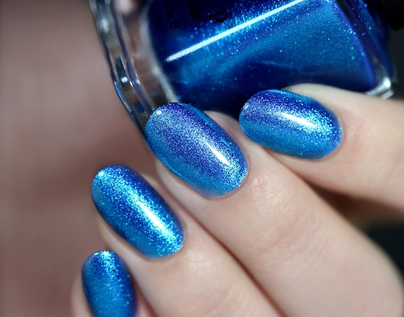 Vernis à Ongles DEBBY COLORPLAY 186 Bleu Pailleté Ultra Brillant - Neuf, Fabriqué En France