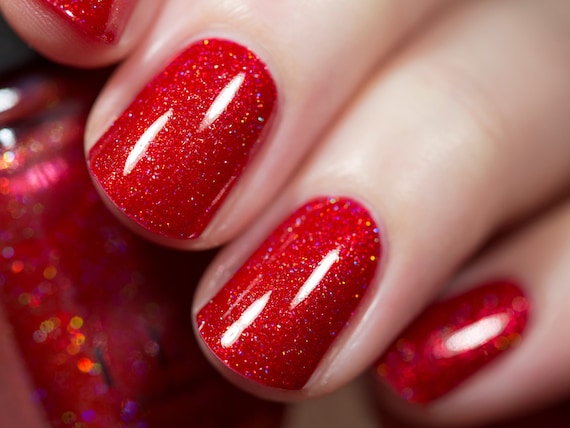 Opi red shimmer nail polish discount