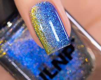 Alice - Blue to Gold Magnetic Shimmer Nail Polish