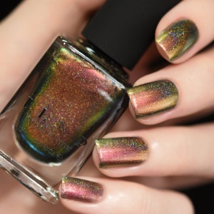 Nostalgia (H) - Gold, Green, Red, Bronze, Copper Holographic Ultra Chrome Color Shifting Nail Polish