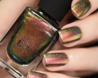Nostalgia (H) - Gold, Green, Red, Bronze, Copper Holographic Ultra Chrome Color Shifting Nail Polish