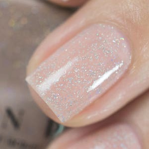 Birthday Suit Cashmere Pink Holographic Nail Polish image 4