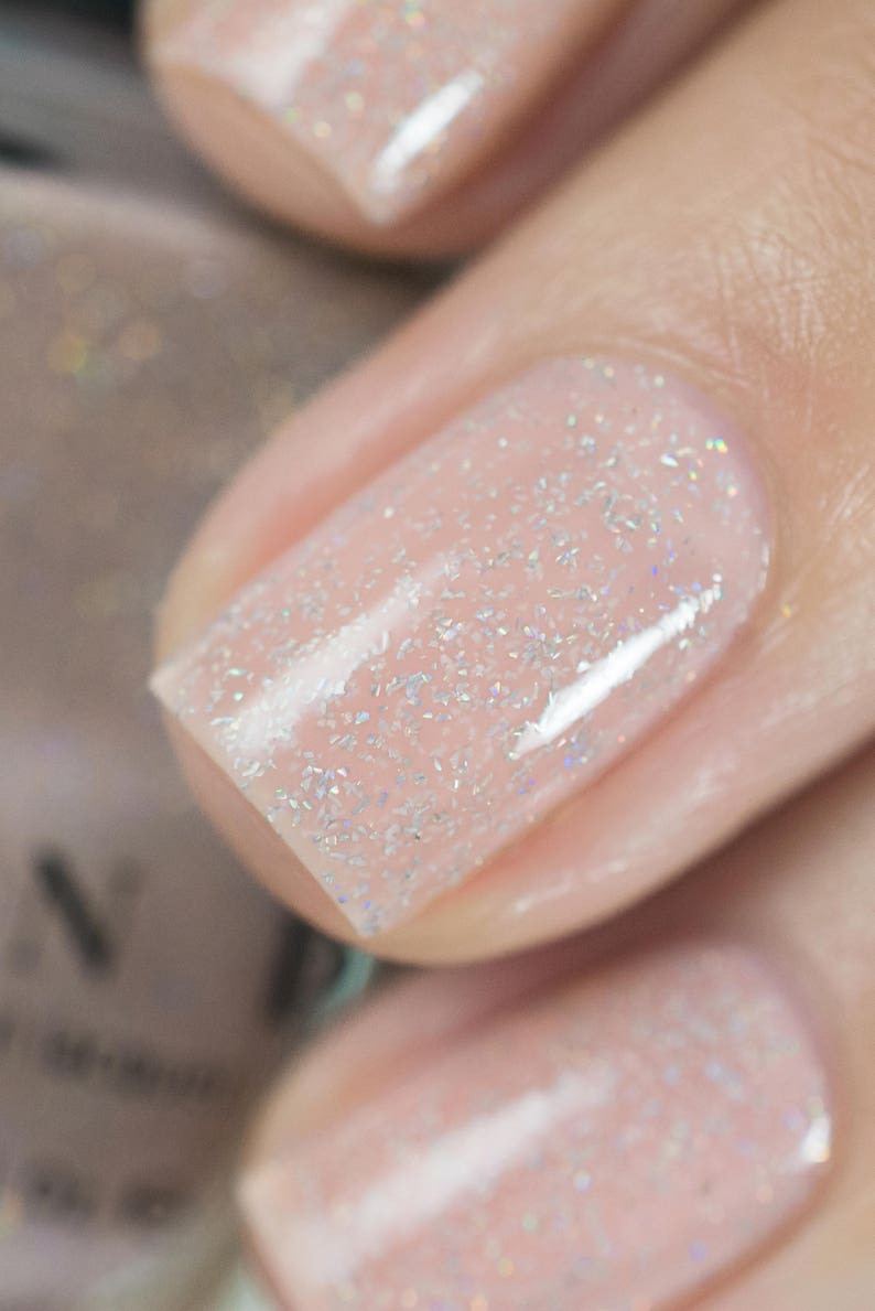 Birthday Suit Cashmere Pink Holographic Nail Polish image 4