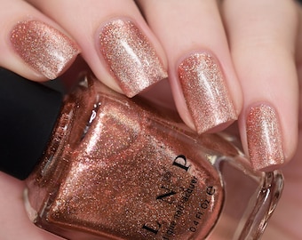 Chelsea - Pale Rose Gold Holographic Metallic Nail Polish