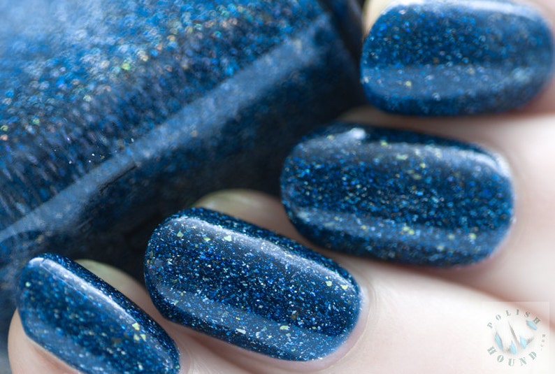 After Midnight Prussian Blue Holographic Nail Polish image 5