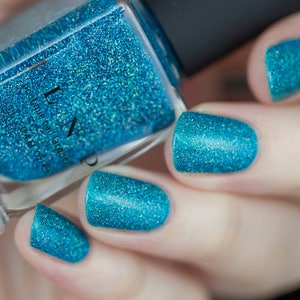 Surfboard Tropical Turquoise Holographic Sheer Jelly Nail Polish image 4