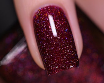 Diablo - Vampy Oxblood Holographic Nail Polish