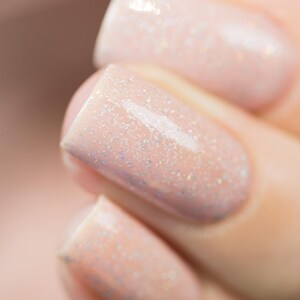 Birthday Suit Cashmere Pink Holographic Nail Polish image 5