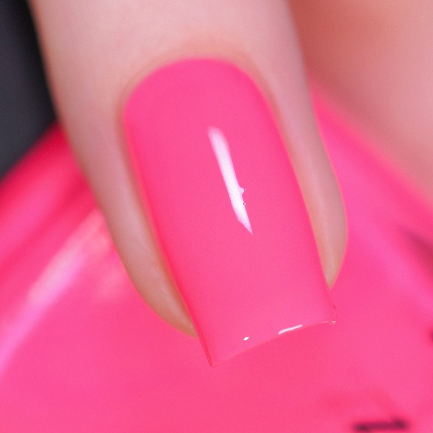 Two Piece - Striking Neon Pink Cream Nail Polish - Etsy