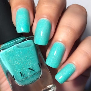 Riding Waves Vivid Mint Holographic Nail Polish image 10