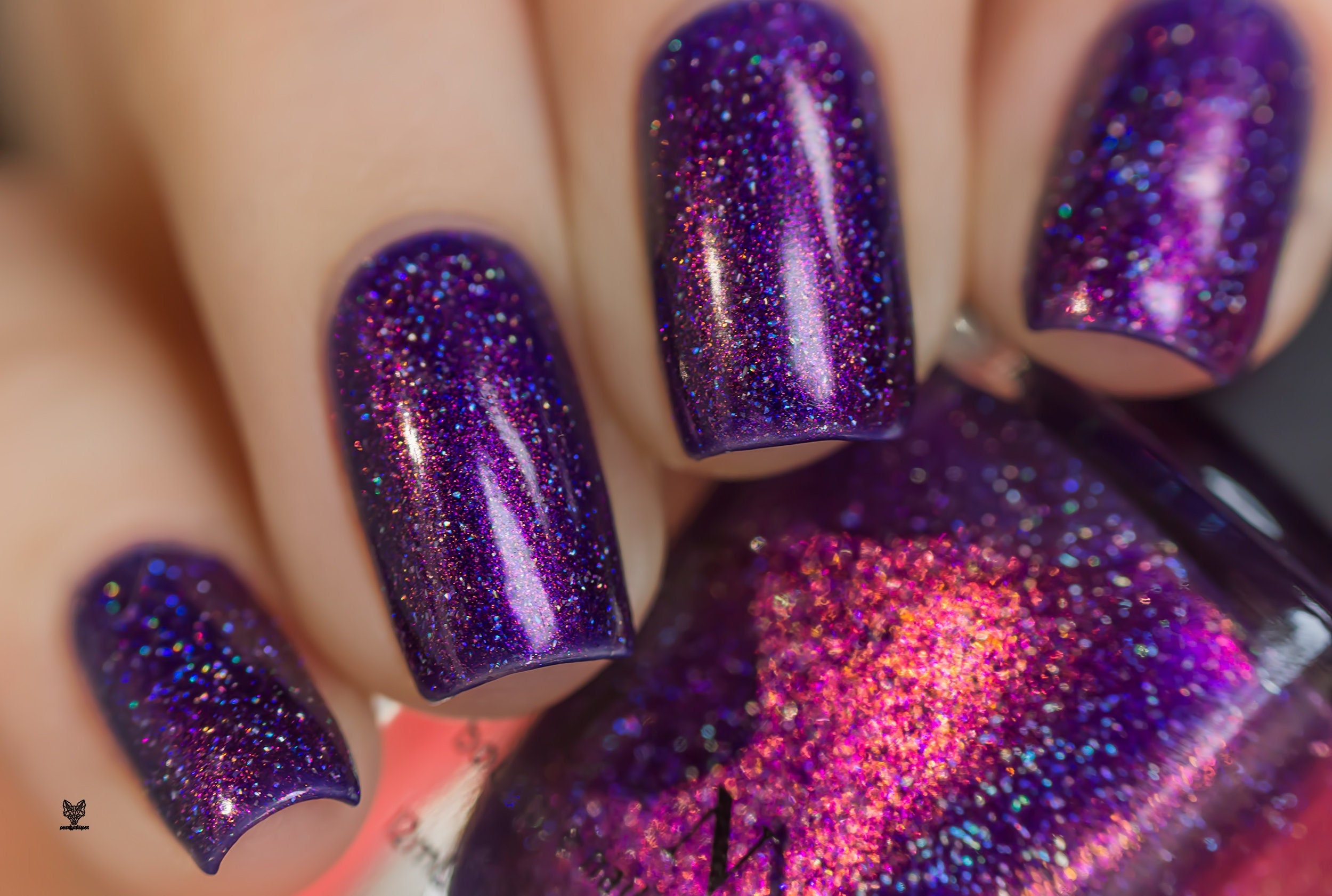 High Voltage - Royal Purple Holographic Nail Polish - Etsy