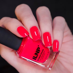 Vaporwave Vibrant Coral Red Neon Cream, Studio Color High Performance Color Coat Nail Polish image 3