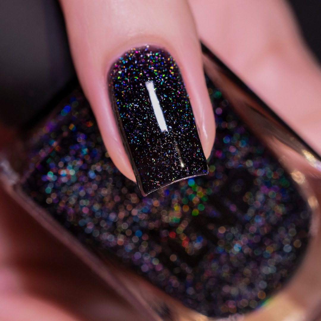 Cityscape - True Black Holographic Jelly Nail Polish - Etsy